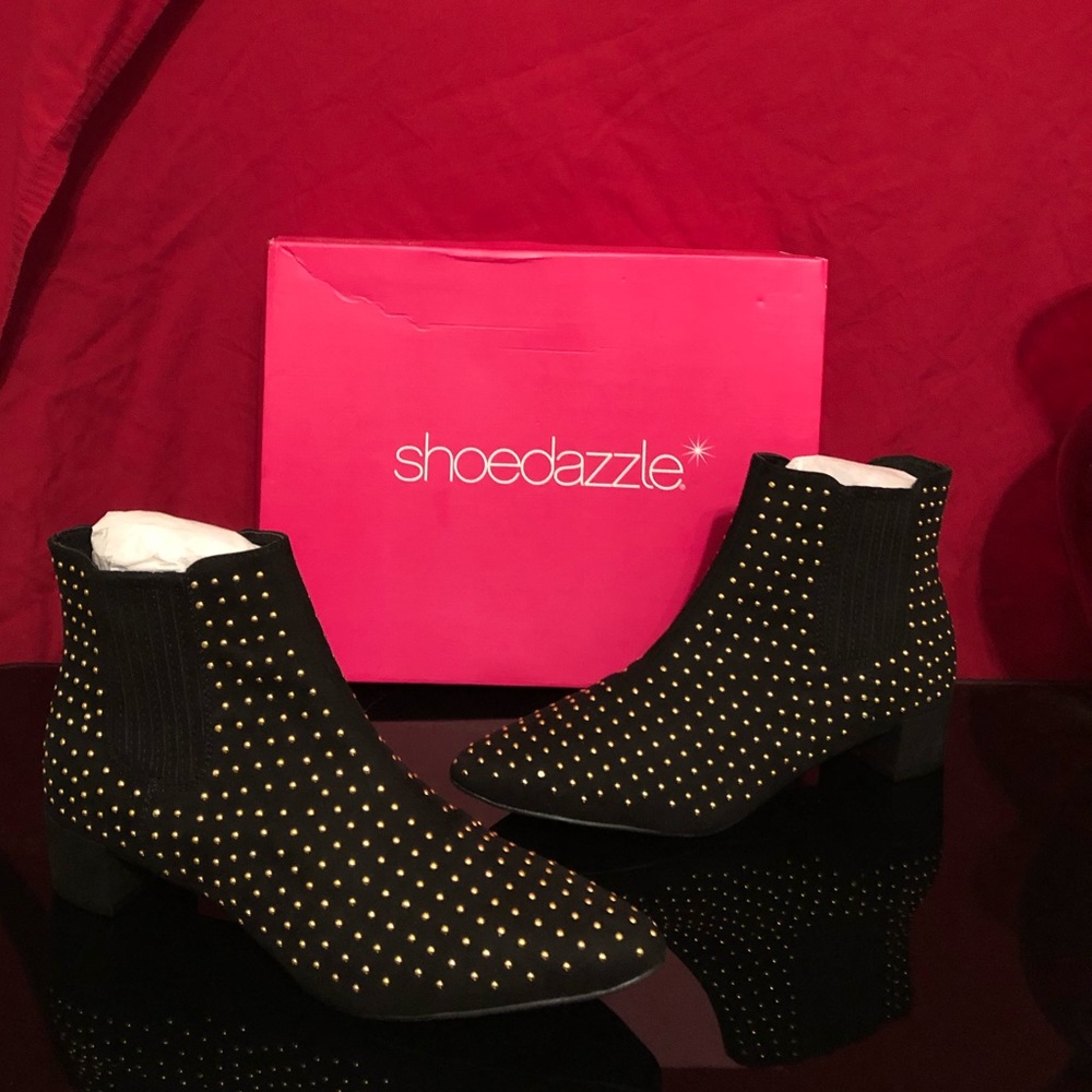 NEW ShoeDazzle Black Scheana Booties